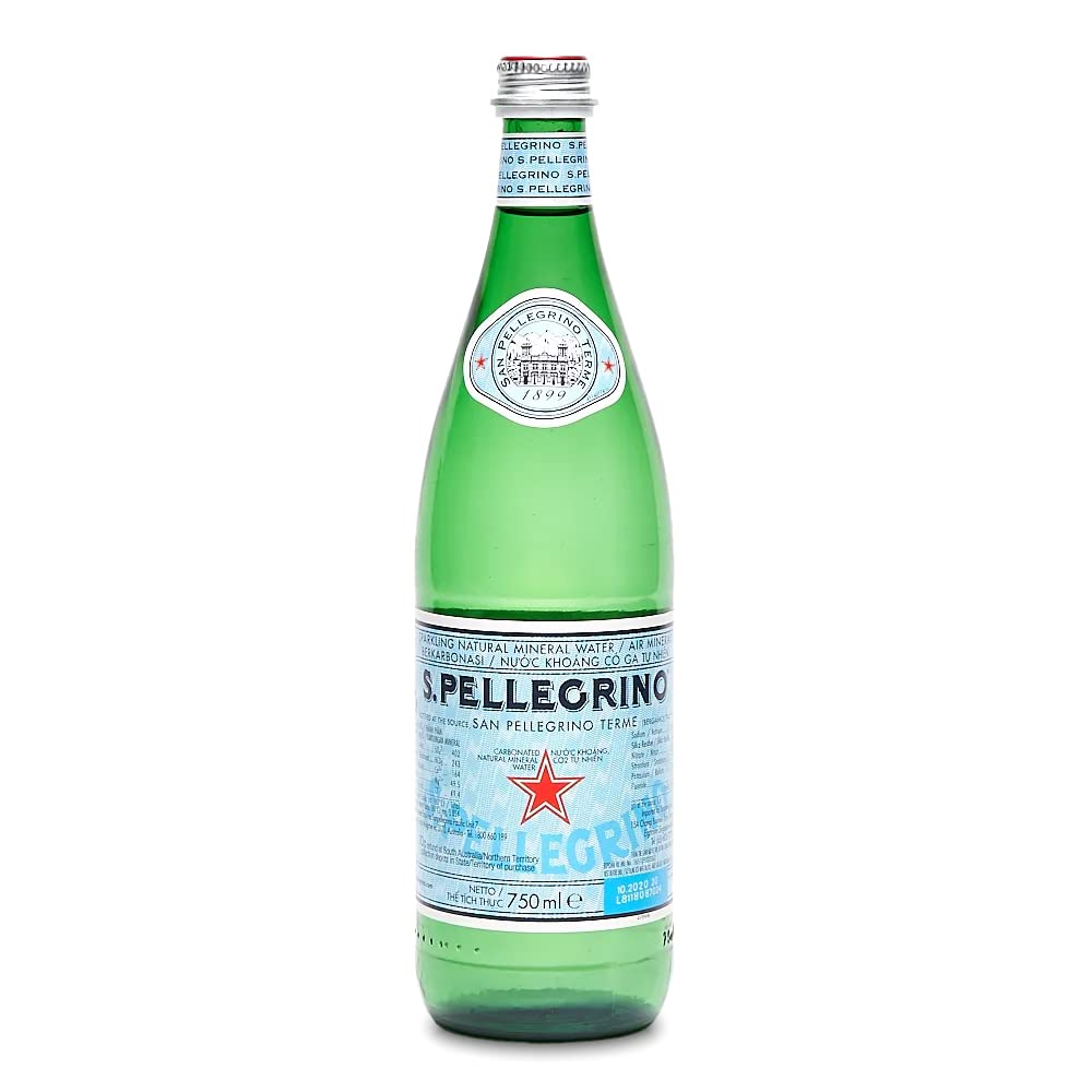 San Pellegrino Sparkling Natural Mineral Water Bottle, 4 x 750 ml