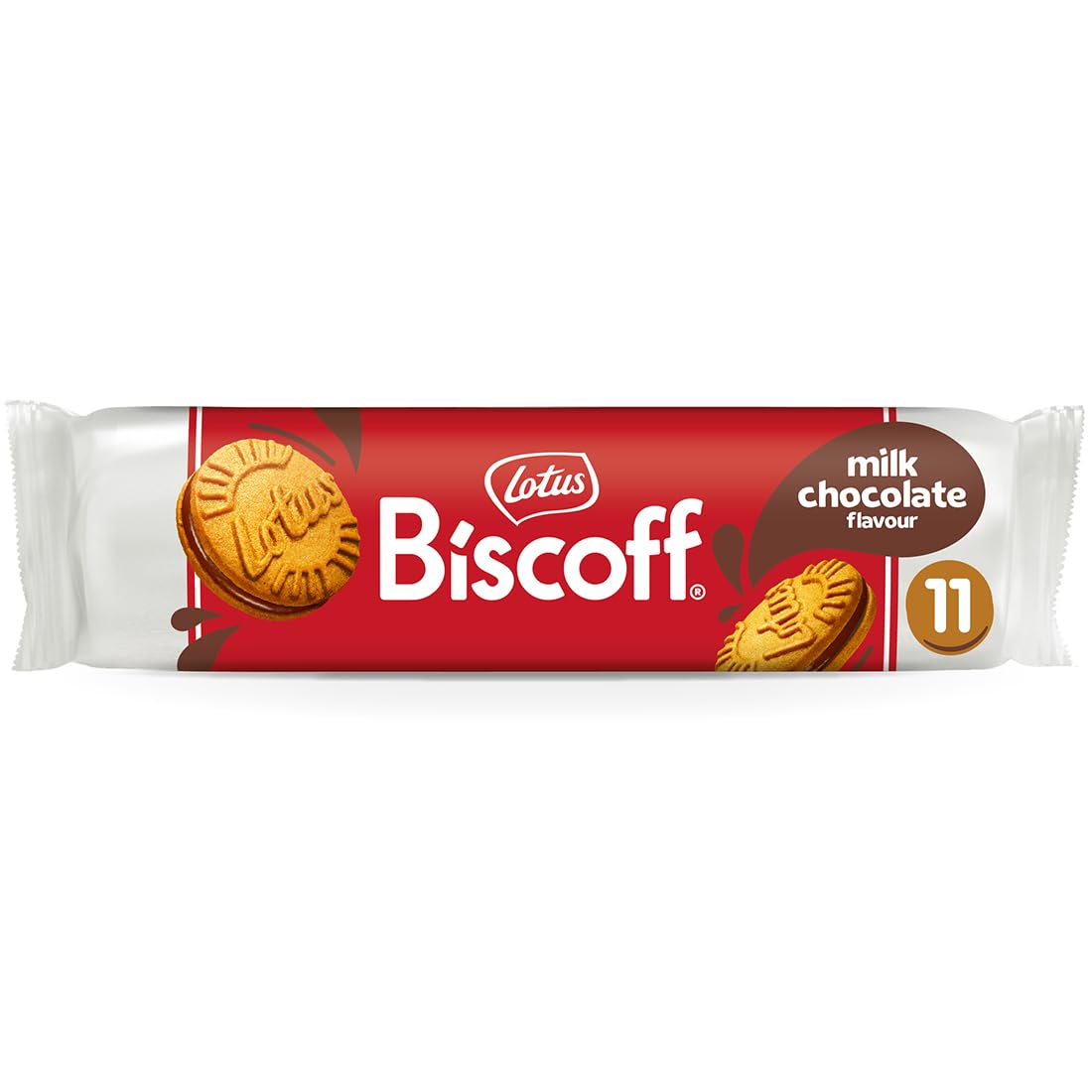 Lotus Biscoff | Belgian Speculoos | Sandwich Cookies | Vanilla Cream | Non-GMO and Vegan | 110g | Pack of 1