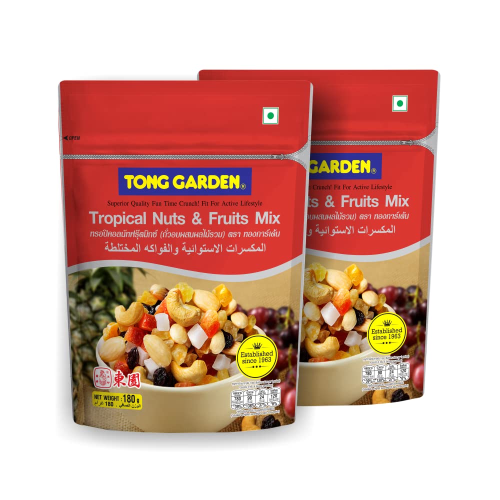 Tong Garden Imported - Tropical Nuts & Fruits Combo, 360 Gm - (180 Gm X 2)