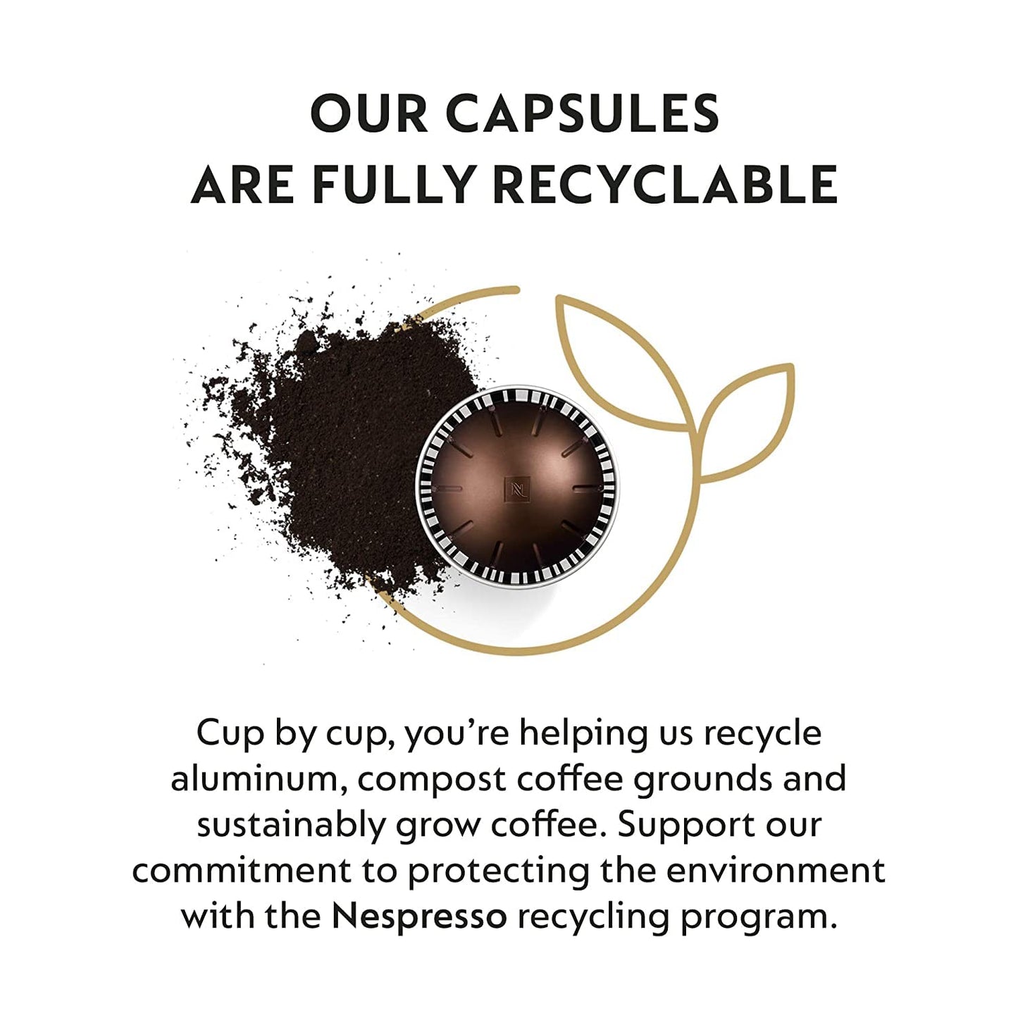 Nespresso Capsules VertuoLine, Intenso, Dark Roast, Roasted Ground Coffee Capsules, Coffee Pods, Intensity 9, 4.40 Oz 125g