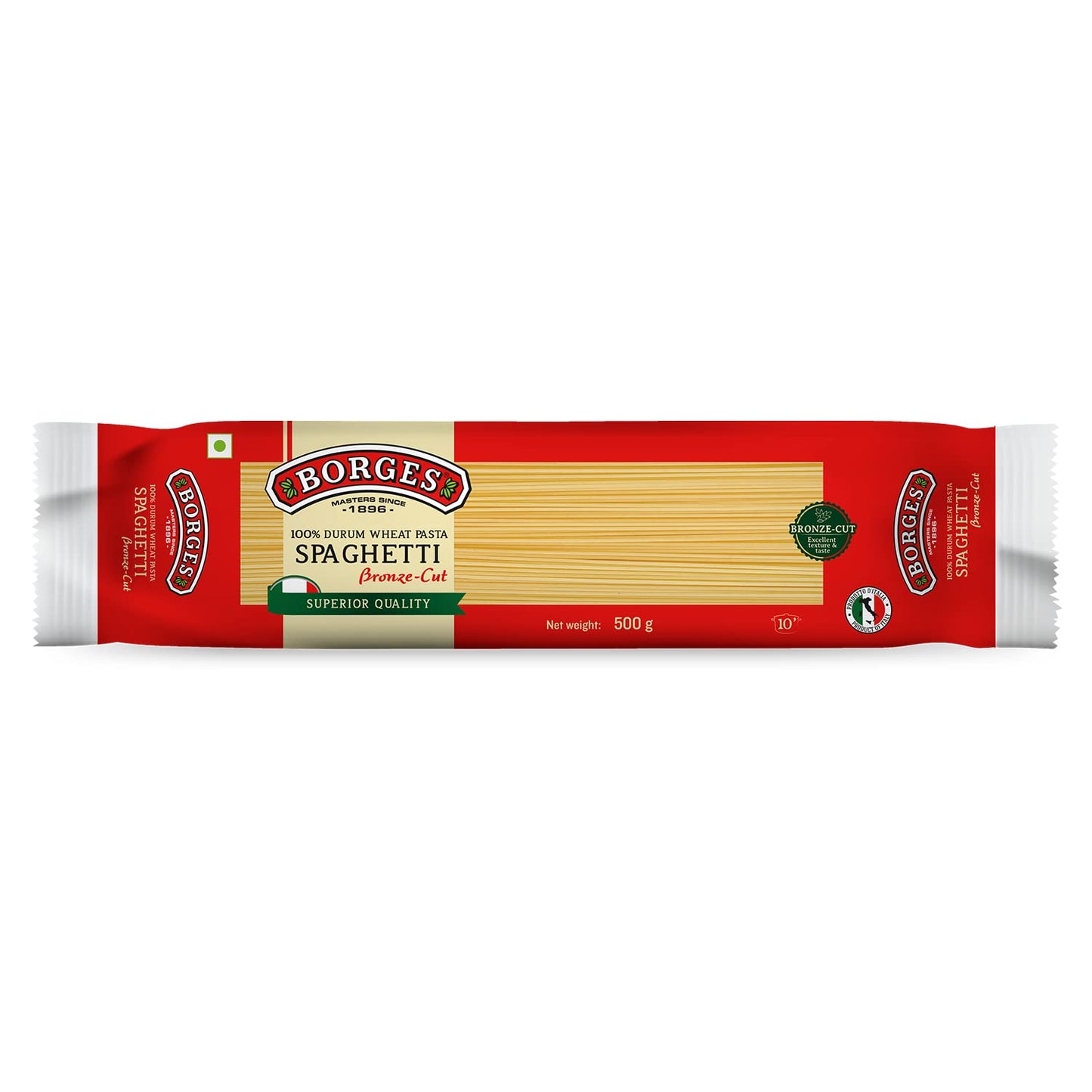 Borges Spaghetti Pasta - 500 gm| 100% Durum Wheat | Imported from Italy | High in Protein |No Preservative