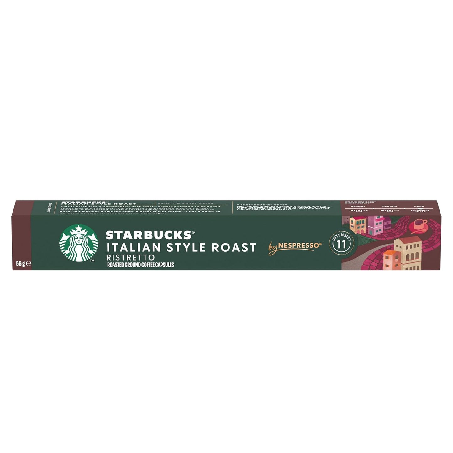 Starbucks Italian Style Roast By Nespresso Dark Roast Coffee Pods (Pack of 1, Total 10 Capsules)