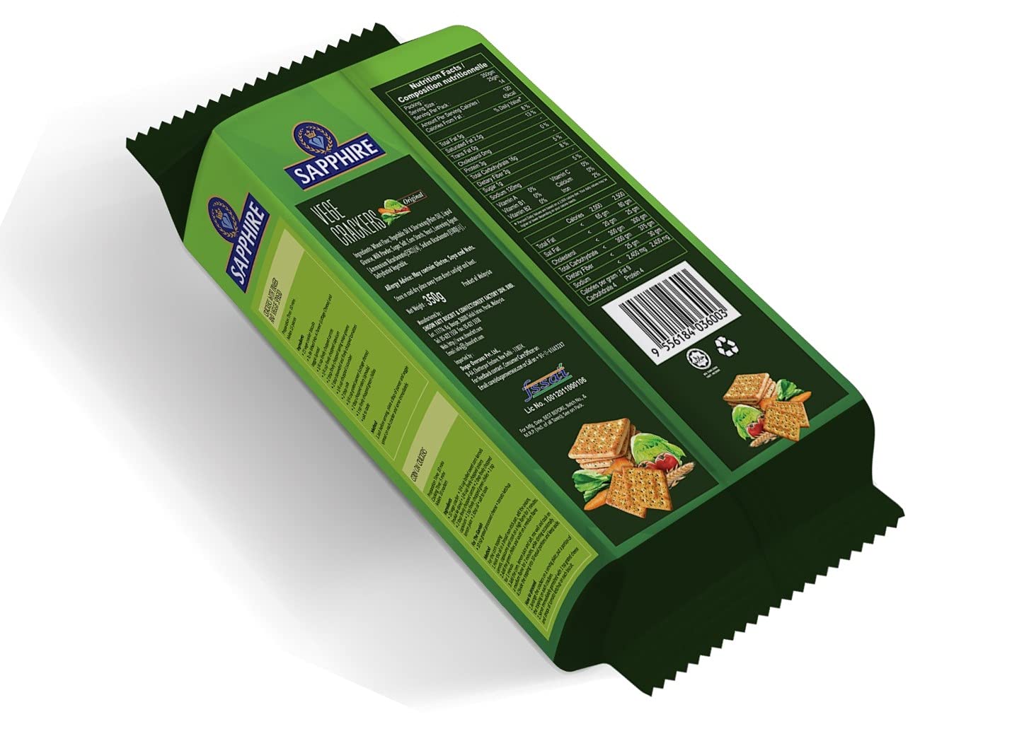 Sapphire Vege Crackers, 350g