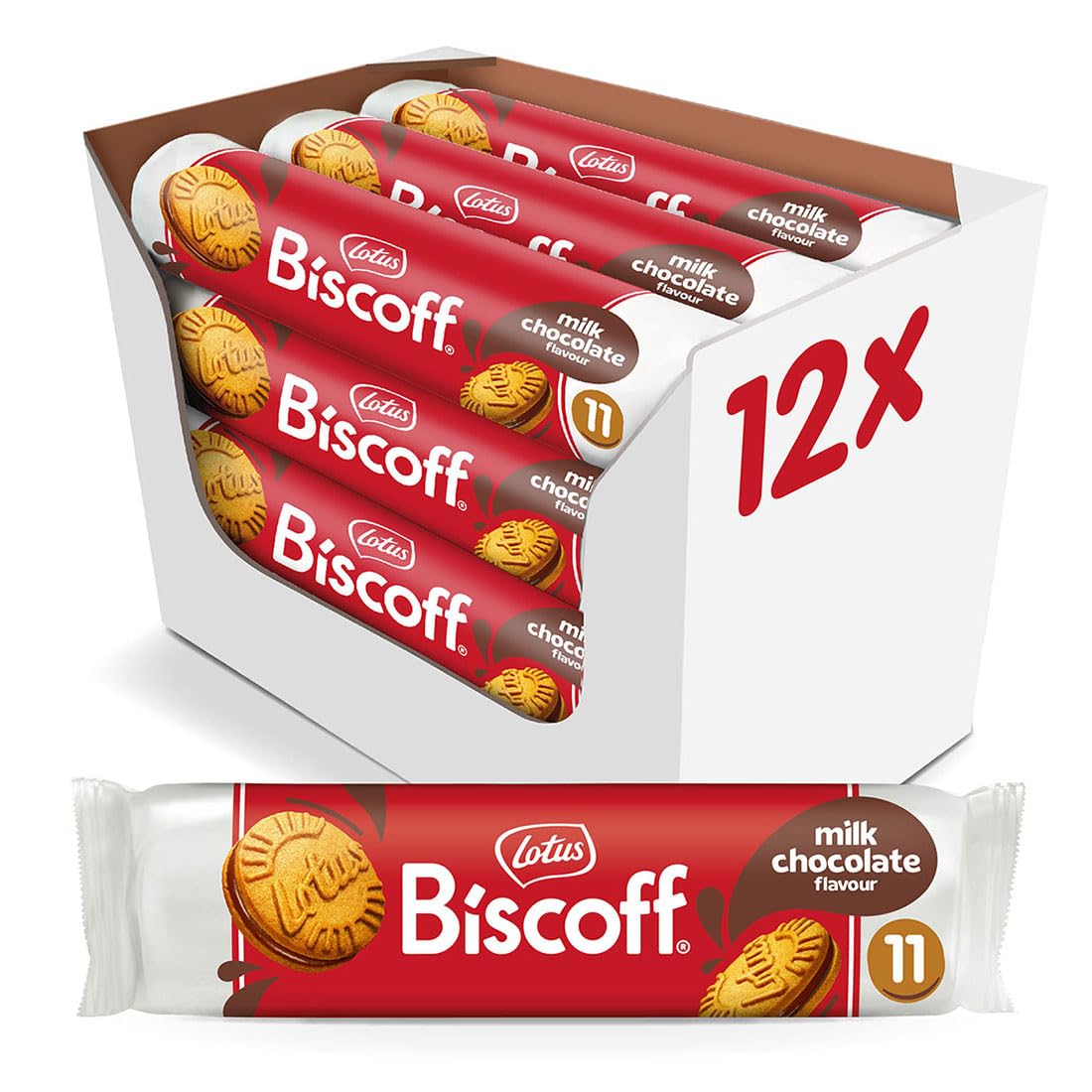 Lotus Biscoff | Belgian Speculoos | Sandwich Cookies | Vanilla Cream | Non-GMO and Vegan | 110g | Pack of 1