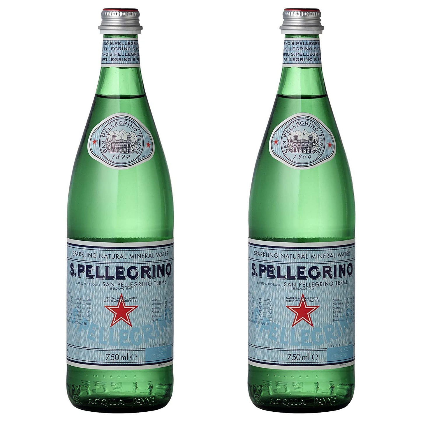 San Pellegrino Sparkling Natural Mineral Water Bottle, 4 x 750 ml