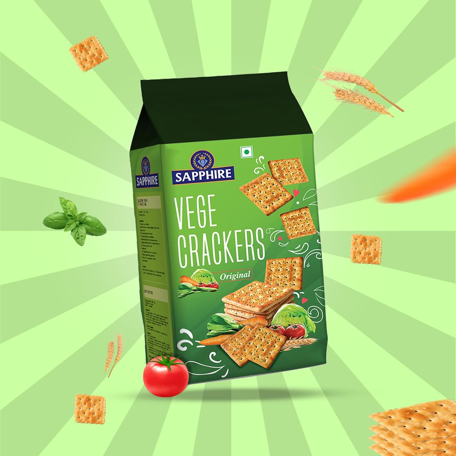 Sapphire Vege Crackers, 350g