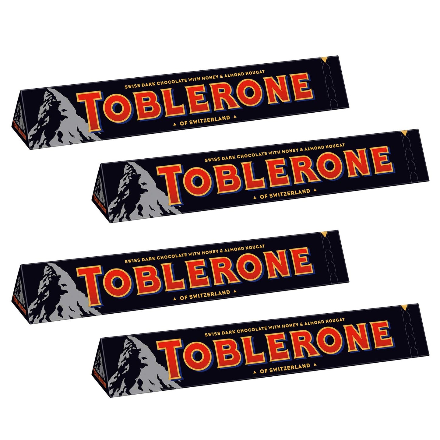 Toblerone Swiss Dark Chocolate - Honey and Almond Nougat, 100g Pack