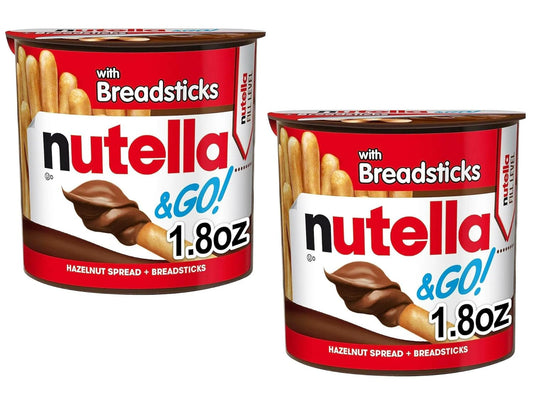 Ferrero Nutella & Go Hazelnut Spread With Cocoa & Breadsticks, 52g (Pack of 2)