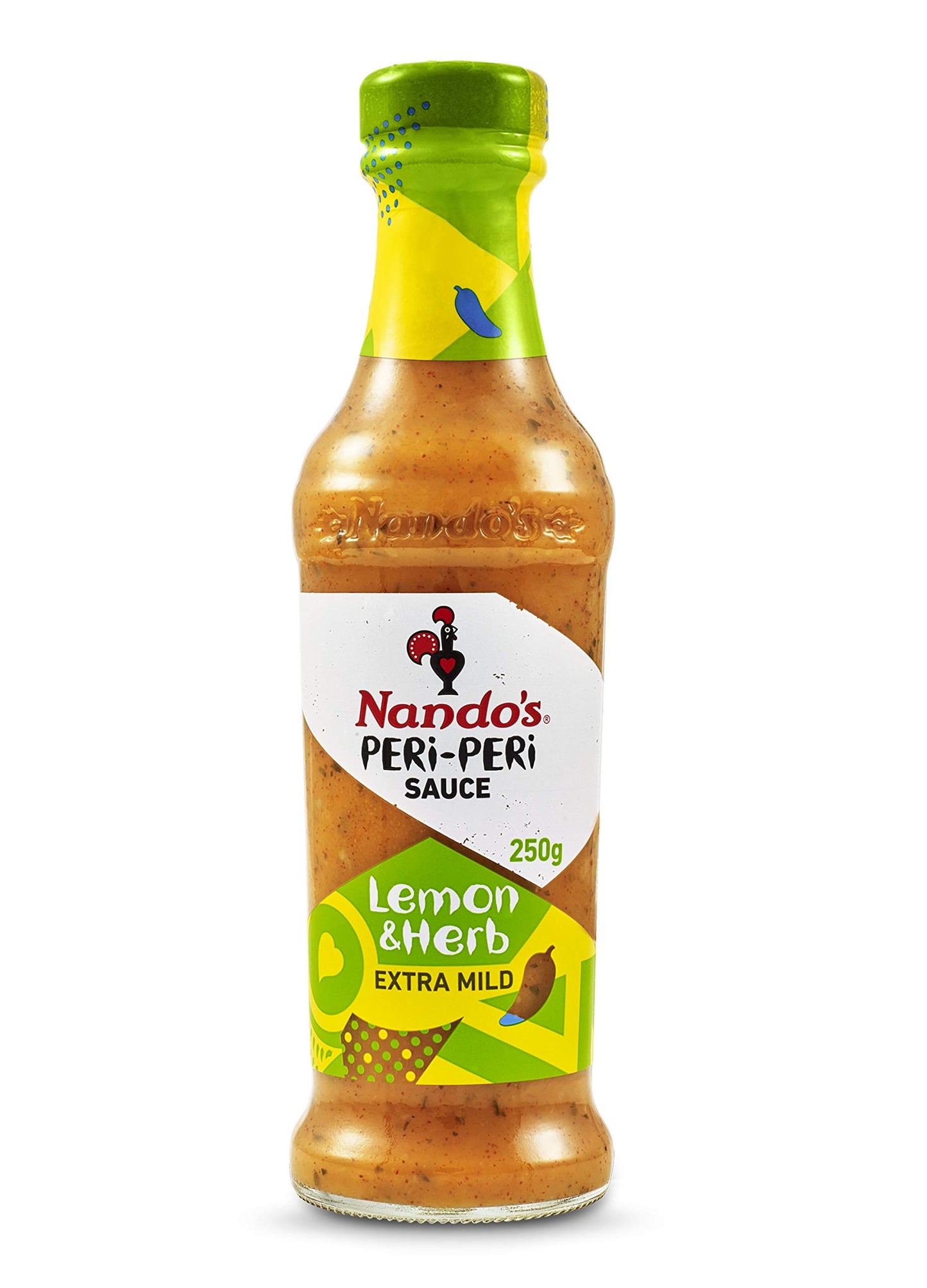 Nando's Peri Peri Chilli Sauce - Lemon and Herb, 250 gram, Pack of 2