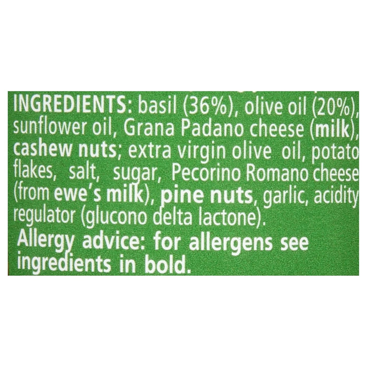 Filippo Berio Classic Pesto, 6.7 oz / 190 g,Green