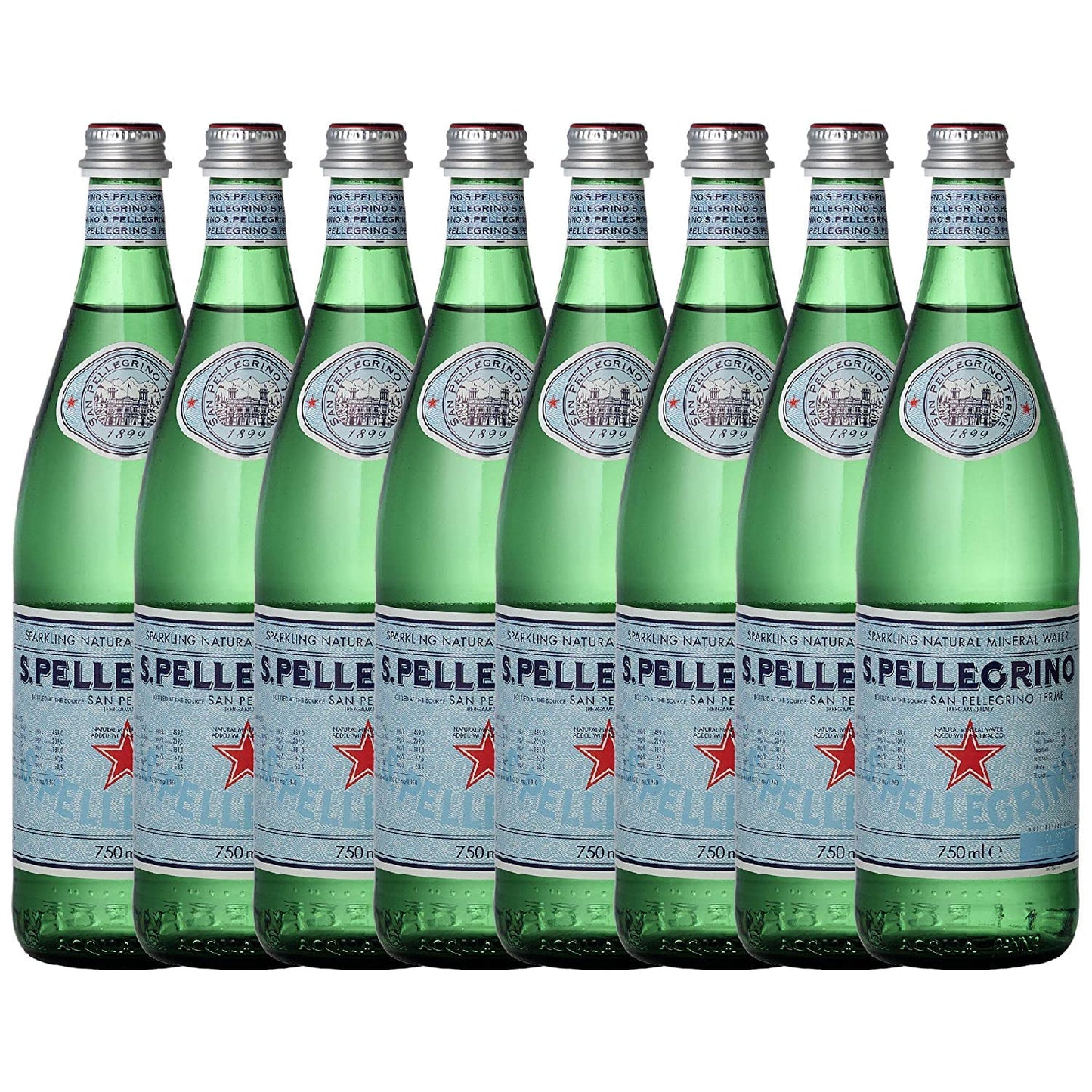 San Pellegrino Sparkling Natural Mineral Water Bottle, 4 x 750 ml