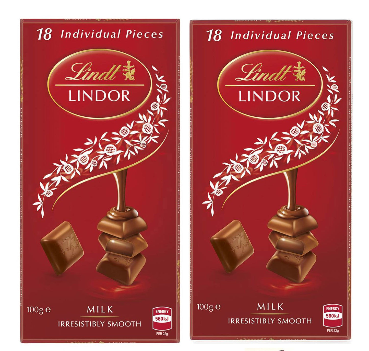 Lindt Lindor Irresistibly Smooth Milk Chocolate, 100 Grams