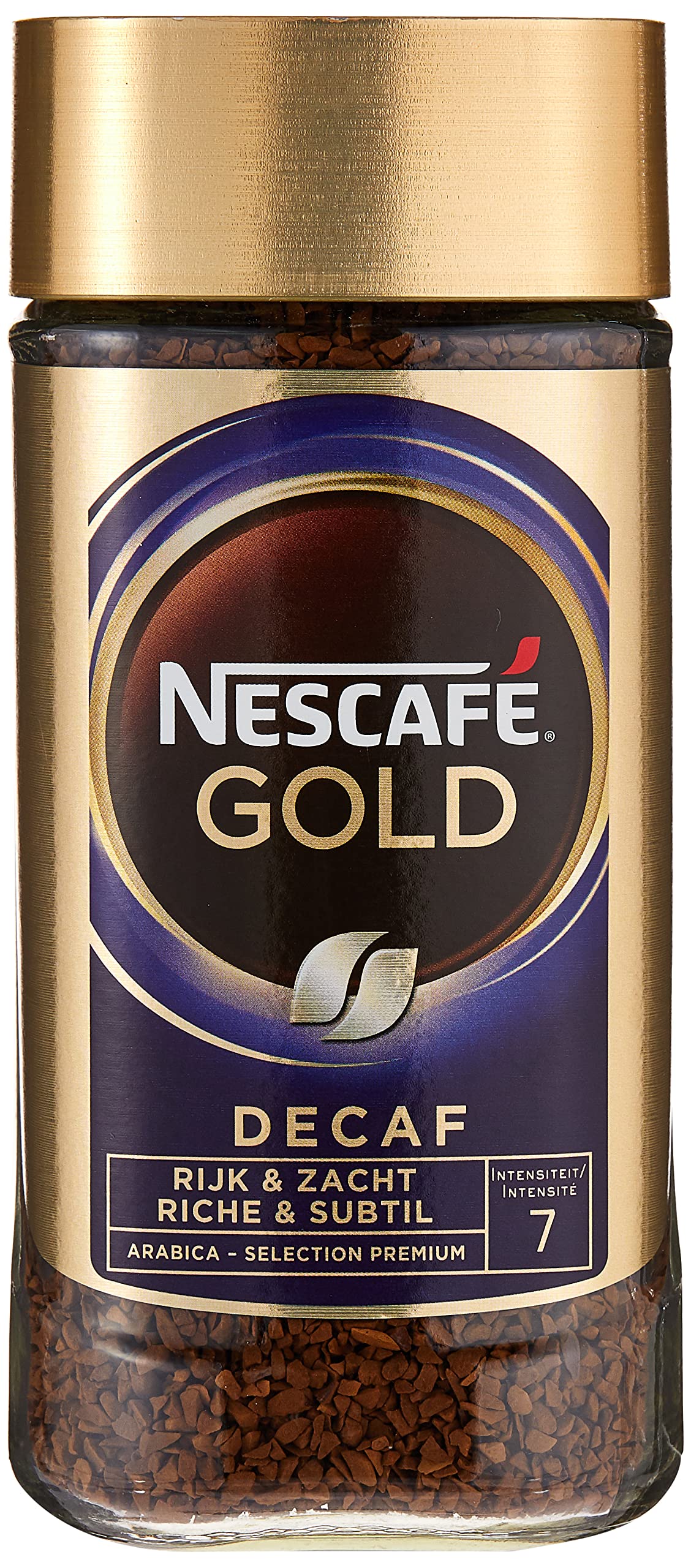 Nescafe Gold Blend Decaff Ground Coffee|Rich Aroma & Smooth Taste, 3.35 Ounces 95 Grams, Bottle