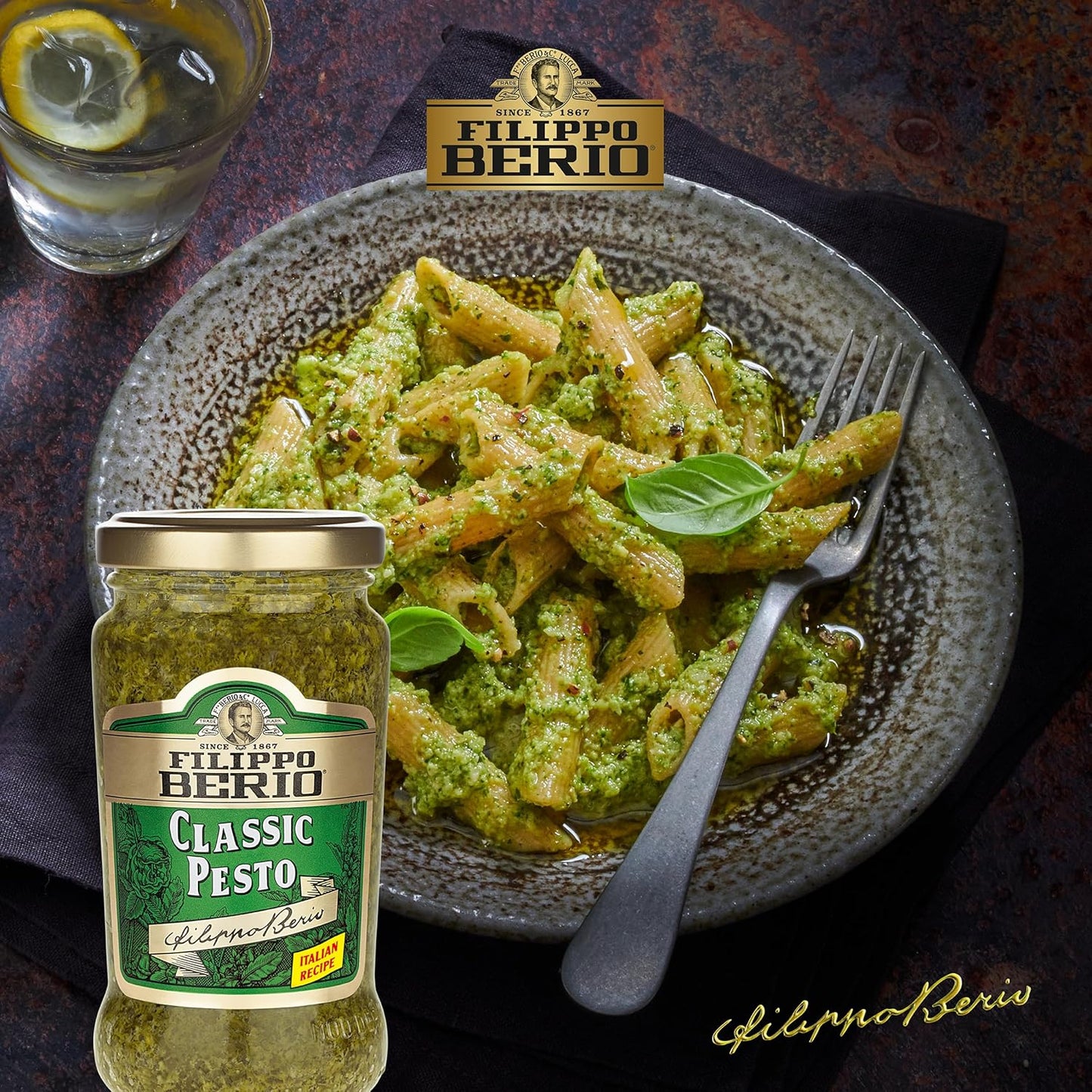 Filippo Berio Classic Pesto, 6.7 oz / 190 g,Green